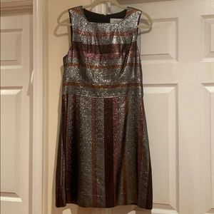 Derek Lam 10 Crosby Metallic Stripe Dress